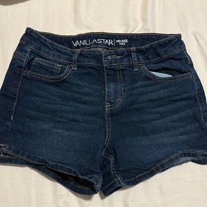 Mid Rise Denim Shorts